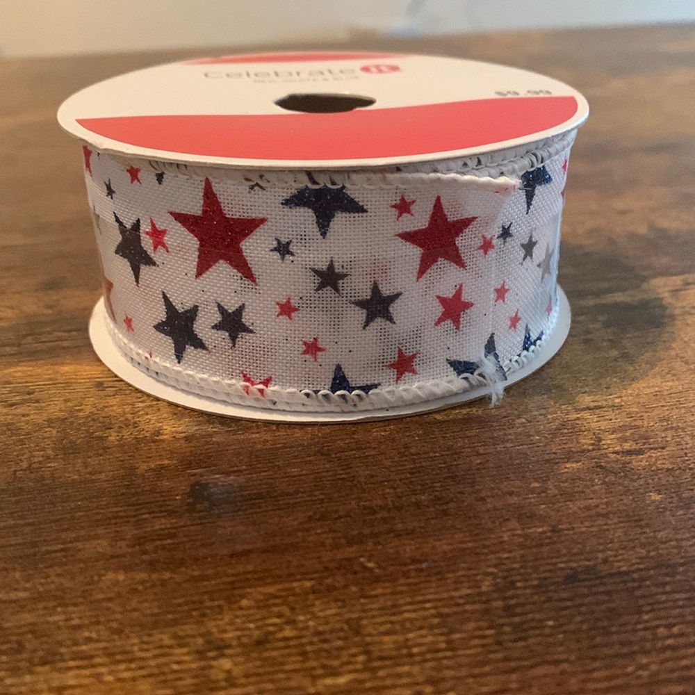 Celebrate IT Red, White, and Blue Star Ribbon